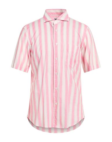 Man Shirt Pink Size 16 Cotton, Elastane