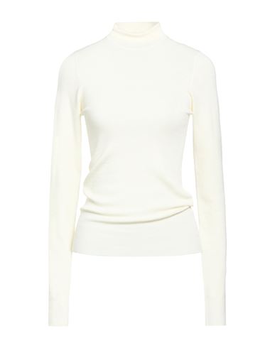 Woman Turtleneck Cream Size 6 Wool