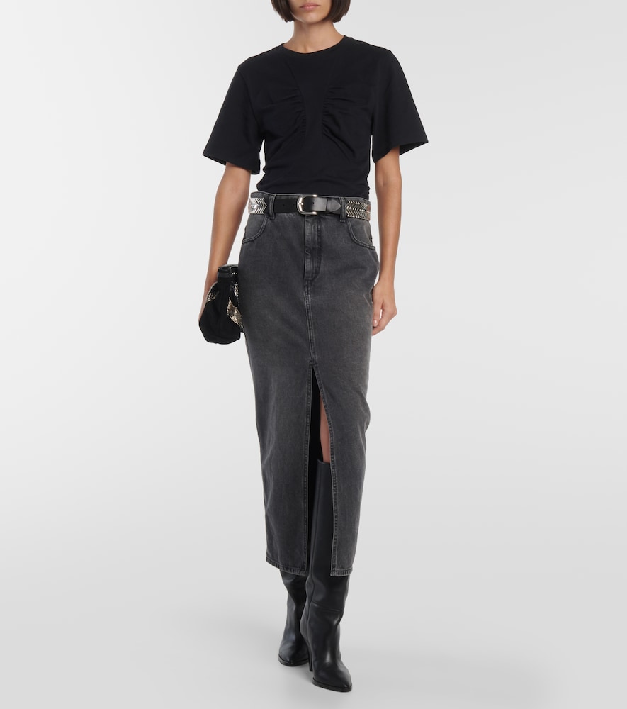 Zeren draped cotton jersey T-shirt