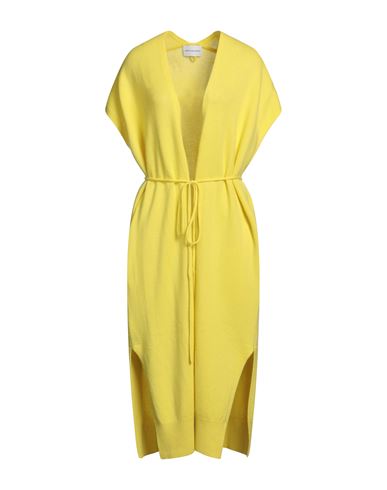 Woman Cardigan Yellow Size 8 Wool, Cashmere