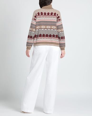 Woman Turtleneck Brown Size 4 Wool