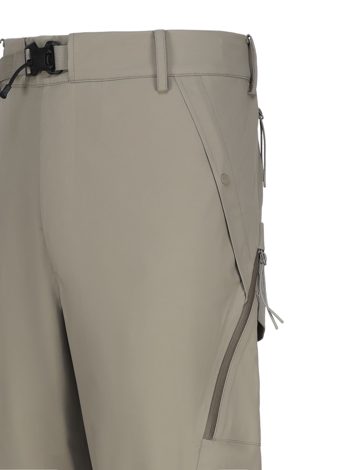 Logo-patch belted wide-leg trousers - Green