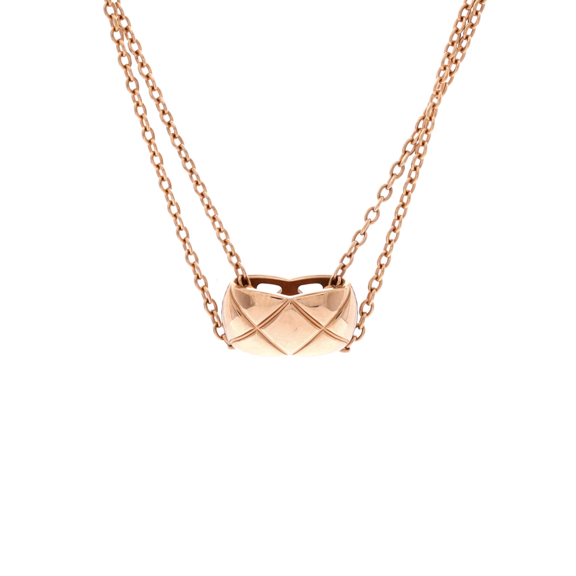 Coco Crush Double Chain Pendant Necklace