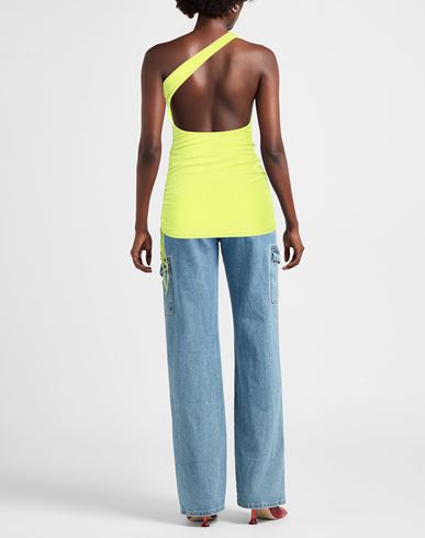Woman Top Lime green Size M Polyester, Polyamide, Elastane