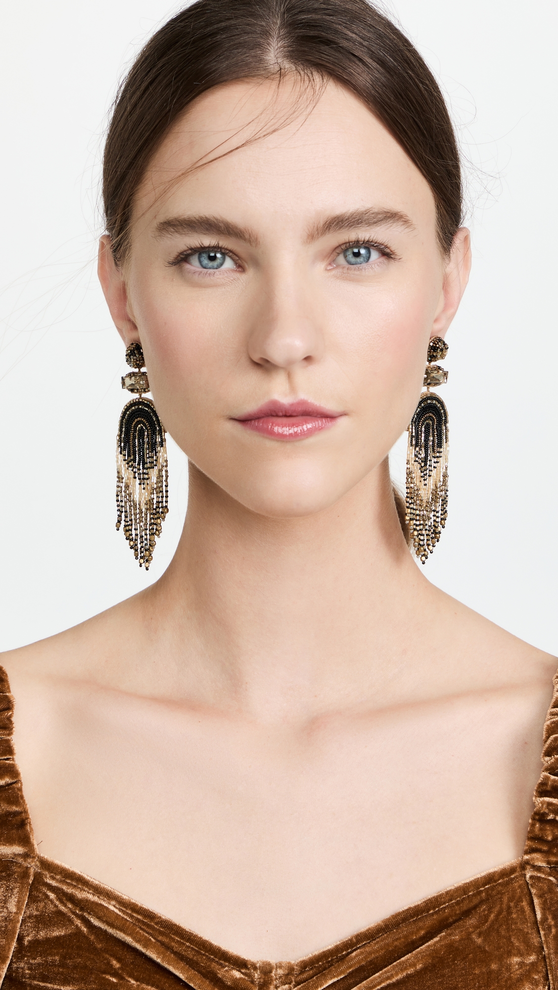Deepa by Ishani Earrings Black Multi One Size