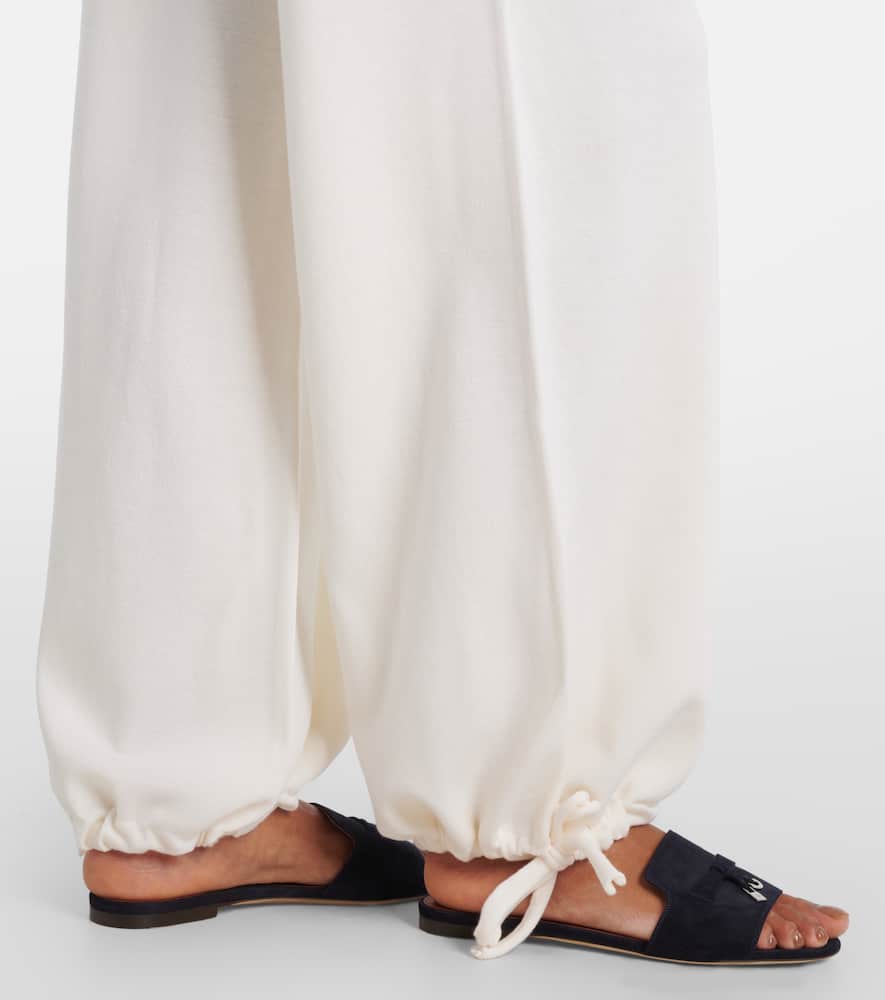 Virgin wool wide-leg pants