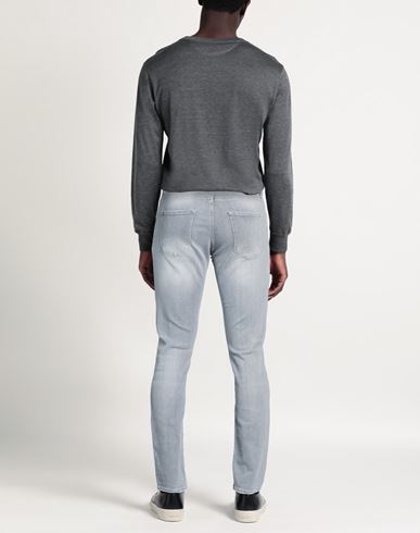 Man Jeans Grey Size 33 Cotton, Elastane