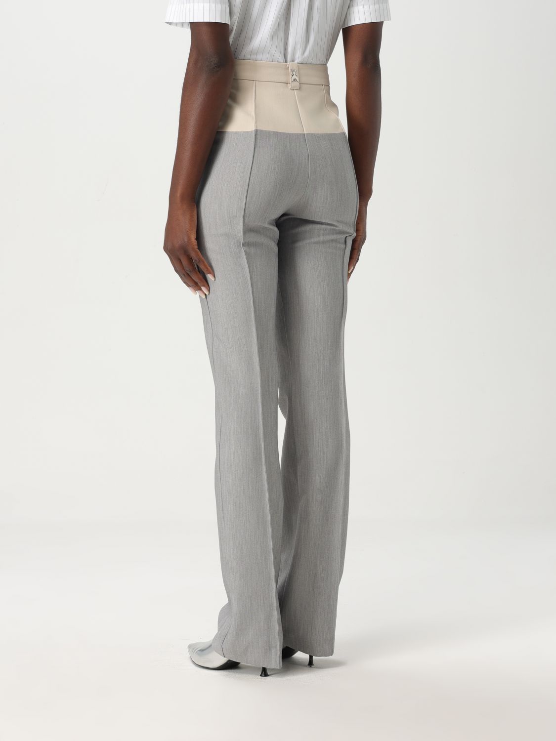 Colour-block trousers - Grey
