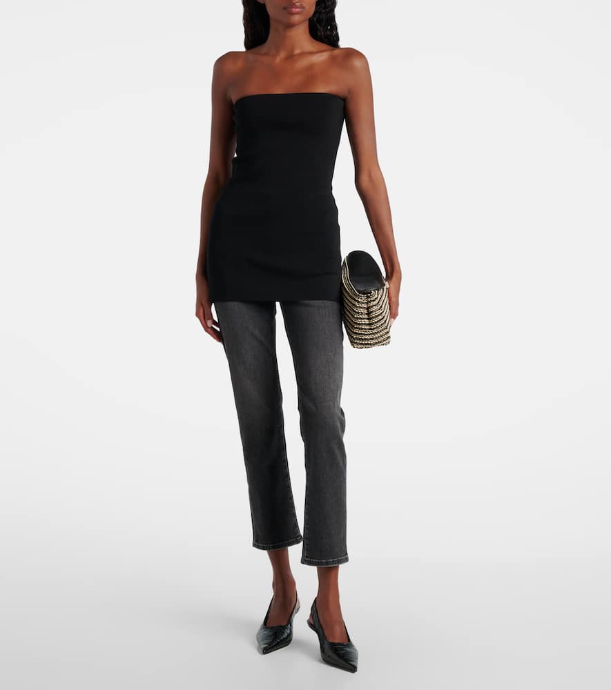 Cropped mid-rise slim jeans