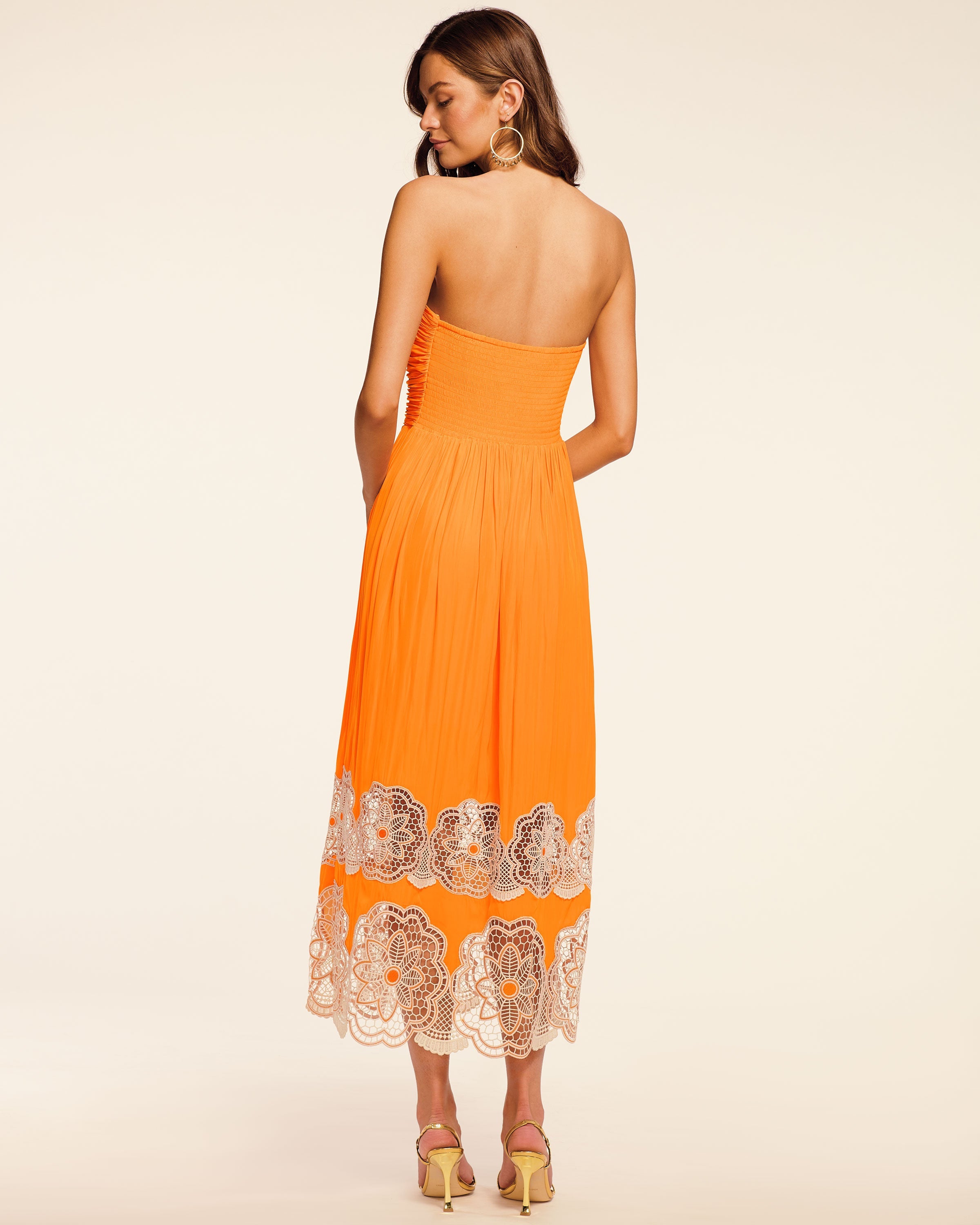 Milani Embellished Strapless Maxi Dress in Ivory