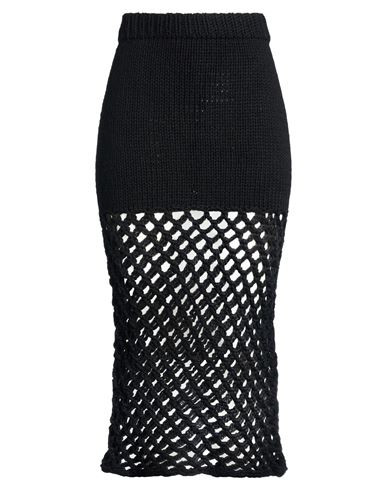 Woman Midi skirt Black Size M Tanguis cotton