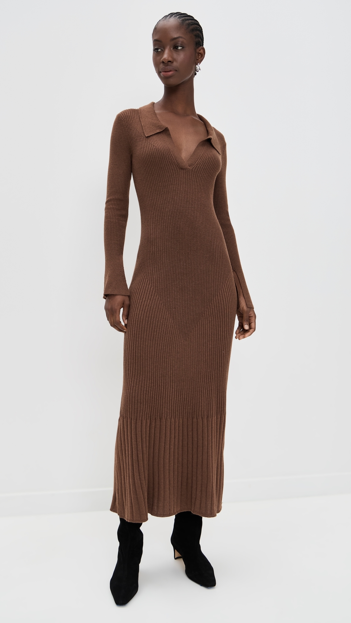 O. p.t Nicole Dress Chocolate Brown