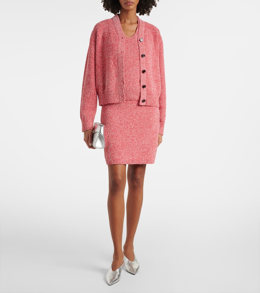 Cotton-blend miniskirt