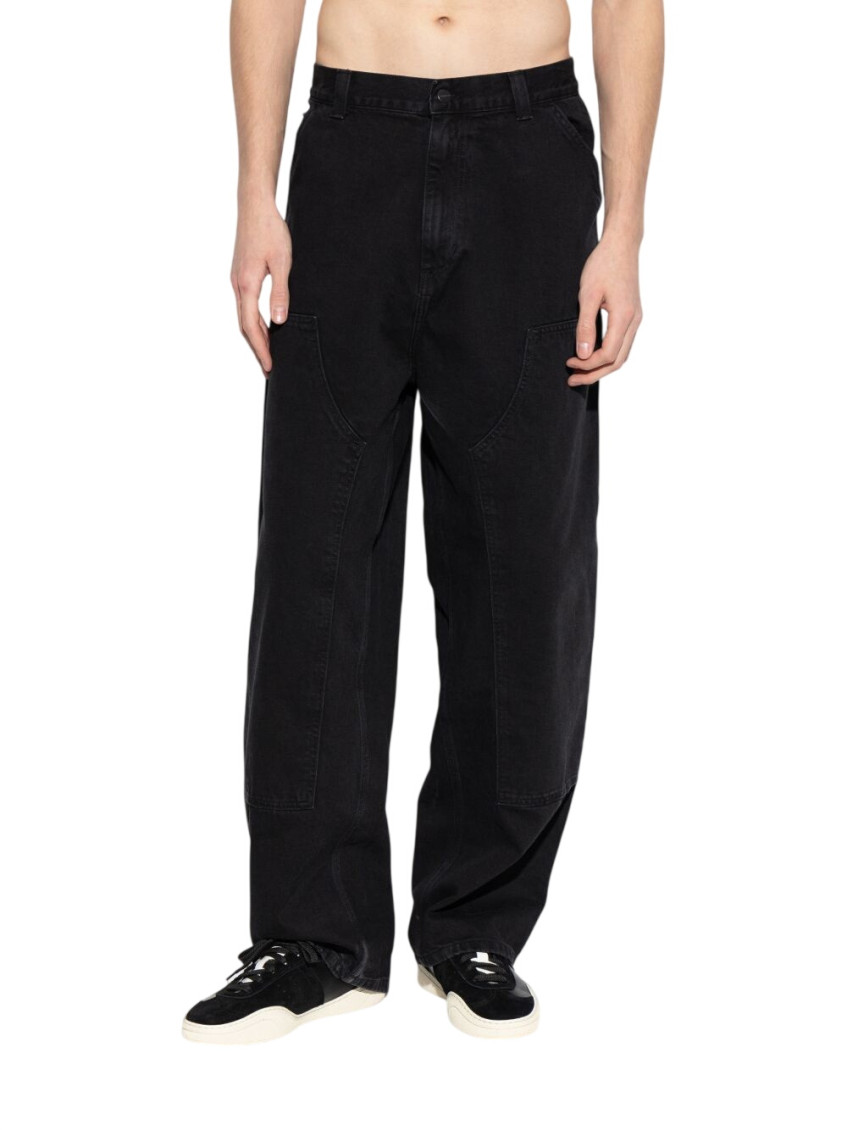 Black Straight Mid Rise Jeans