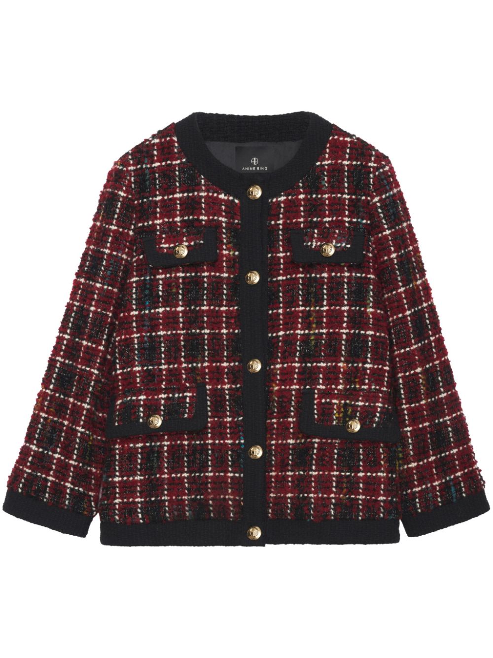 Lydia cherry plaid jacket - Black