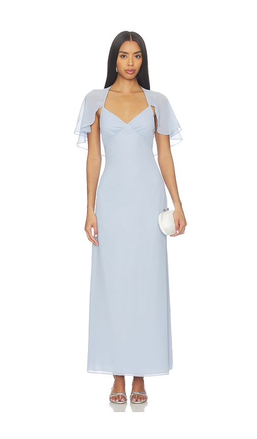 Line & Dot Amorette Cape Dress in Powder Blue. L also in