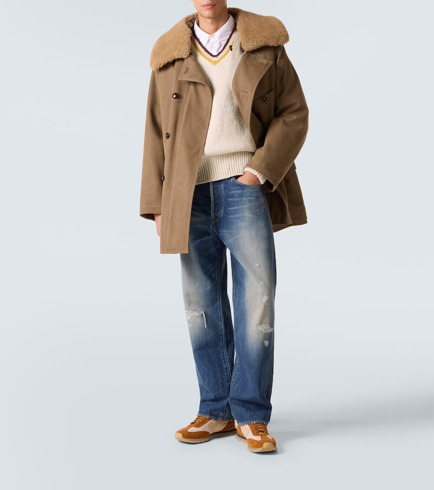 College wool and cashmere sweater