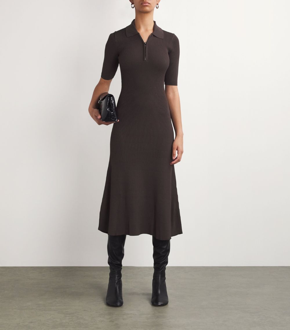 Polo-Collar Roland Midi Dress