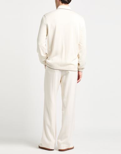 Man Cardigan Cream Size 40 Cotton
