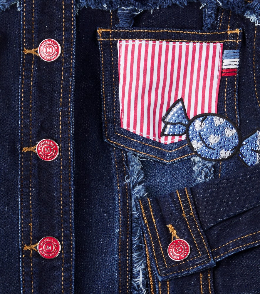X Hello Kitty patchwork denim jacket