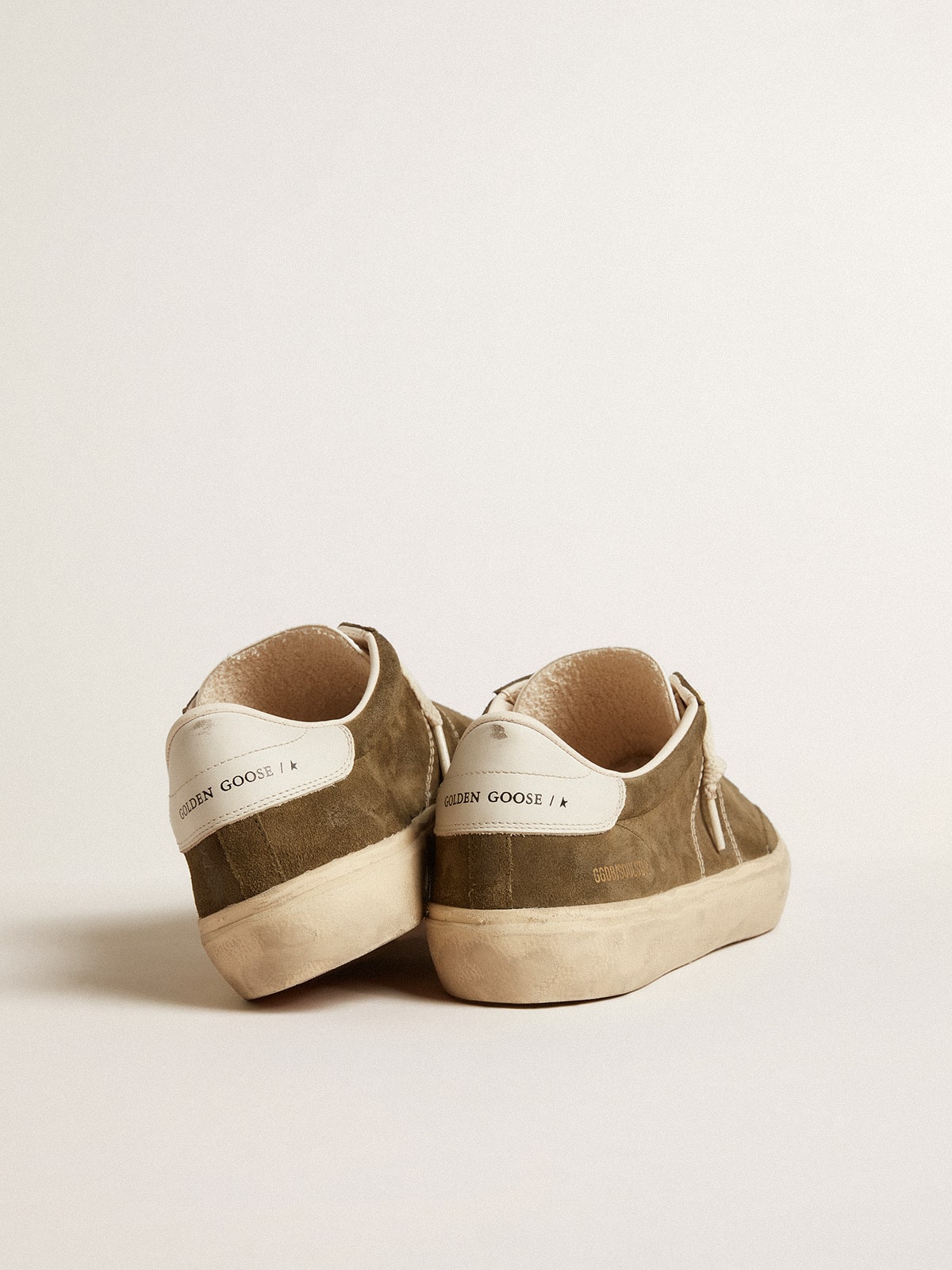 Golden Goose - Men's Soul Star In Green Suede With White Leather Heel Tab And Tongue, Man