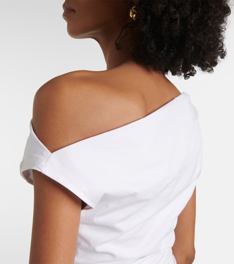 Phare draped cotton minidress