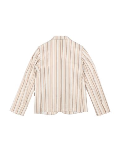 Kid Boy Blazer Beige Size 10 Cotton, Polyester, Polyamide, Viscose, Elastane