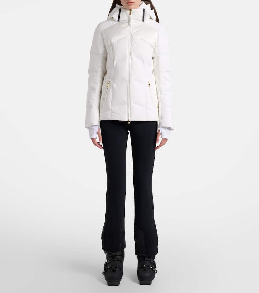 Delin hooded down ski jacket
