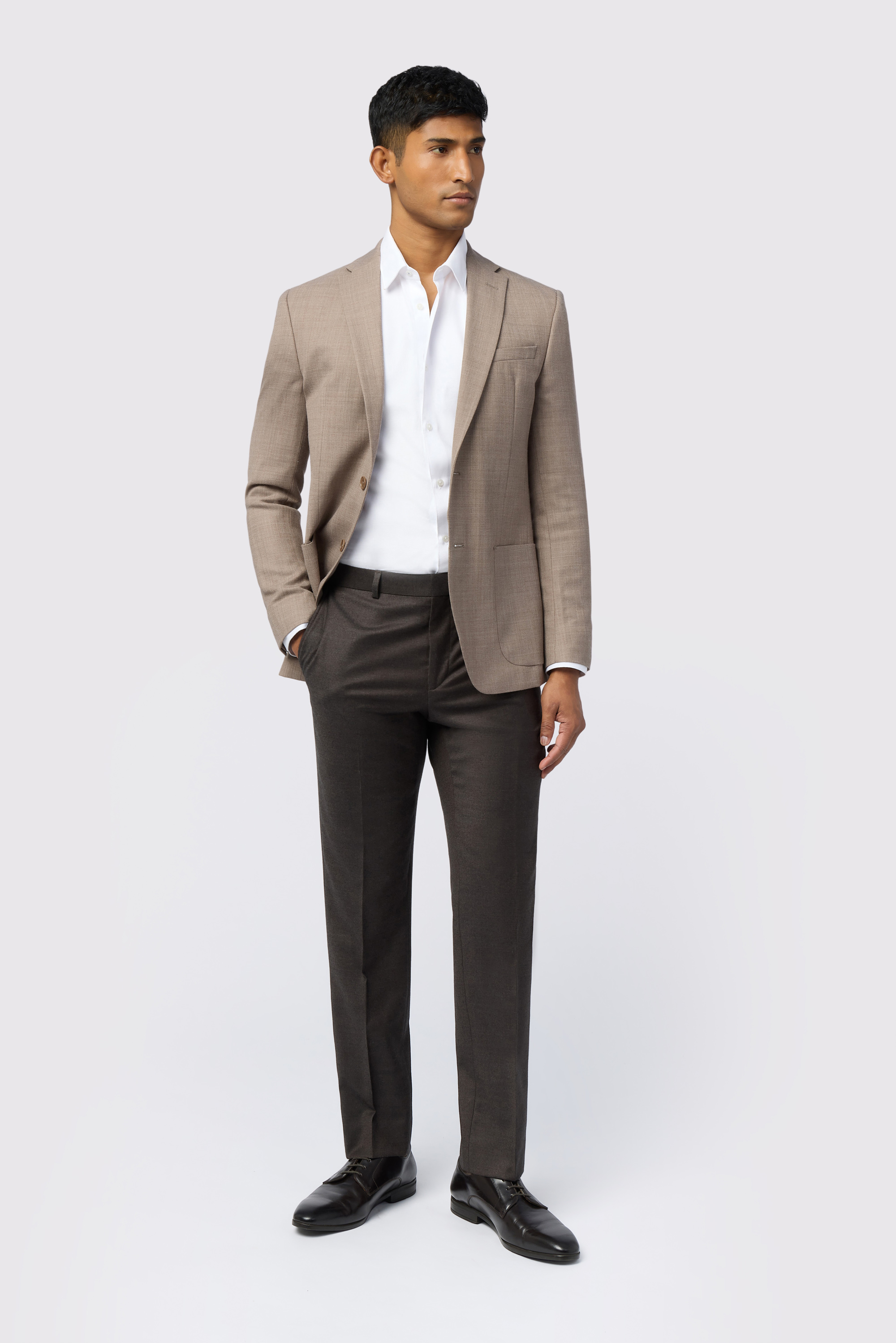 Ted Baker Mens Oram Slim Fit Structure Jacket - Beige - 48 Chest