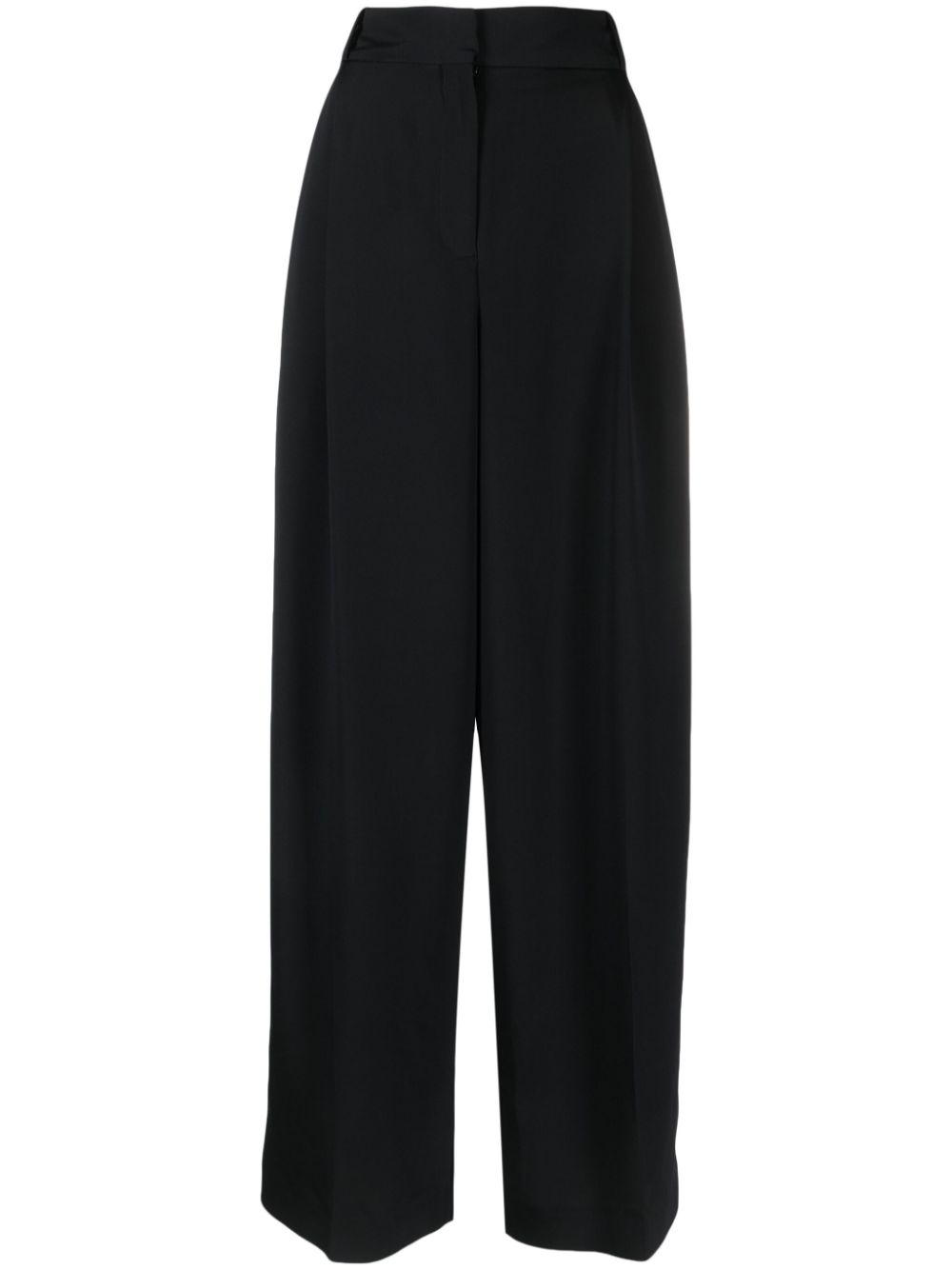 Arda patent wide-leg trousers - Black