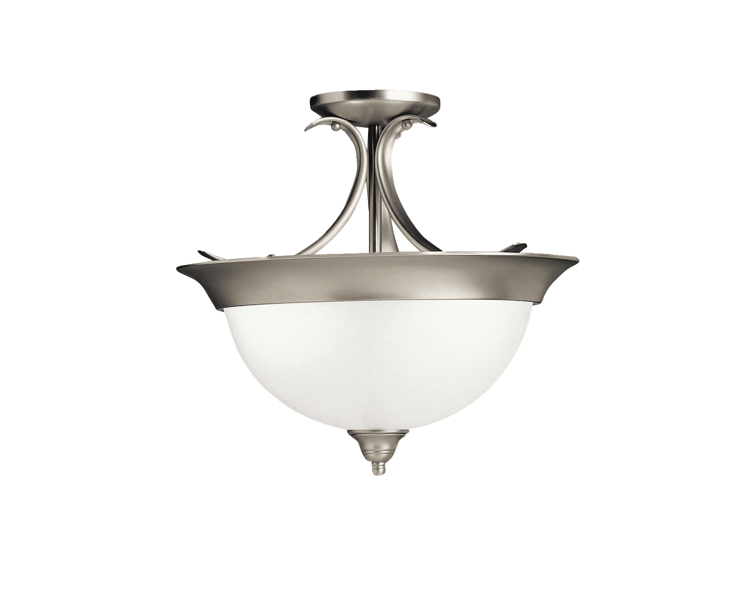 Dover 3-Light Semi-Flush in Brushed Nicke