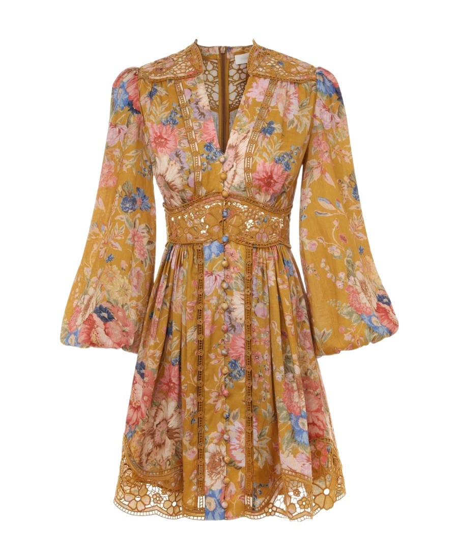 Zimmermann August Plunge Mini Dress