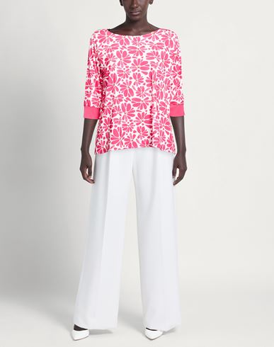 Woman Top Fuchsia Size 10 Polyester, Elastane