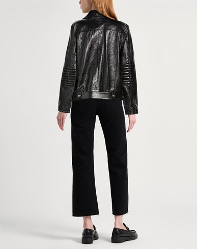 Woman Jacket Black Size L Lambskin
