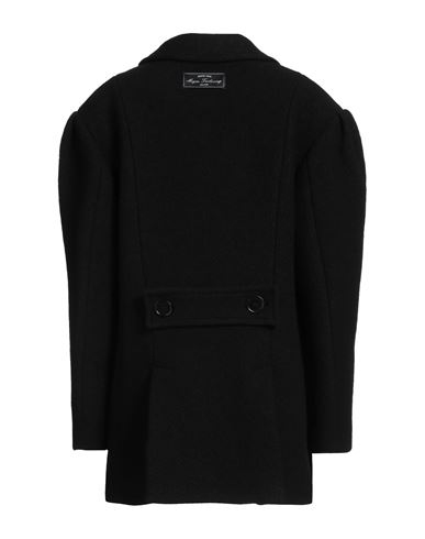 Msgm Woman Coat Black Size 2 Virgin Wool