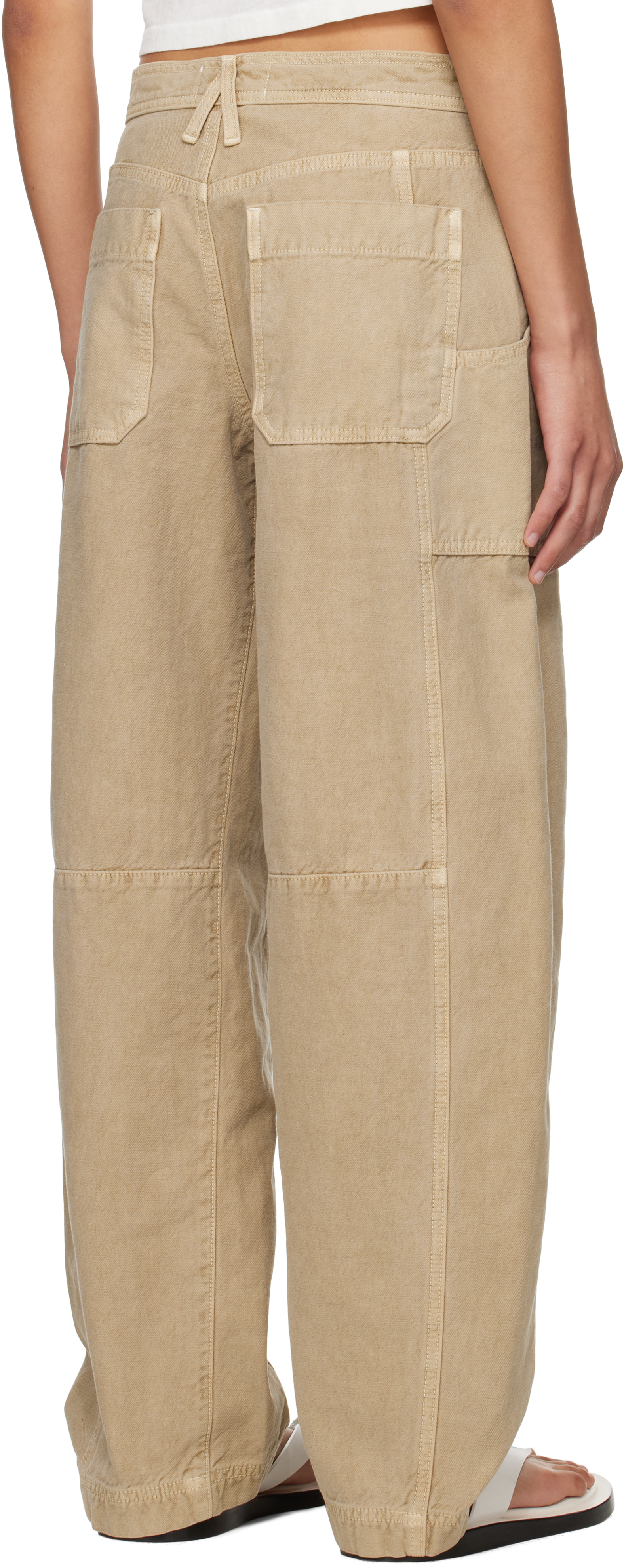 SLVRLAKE Beige Rookie Cargo Pants