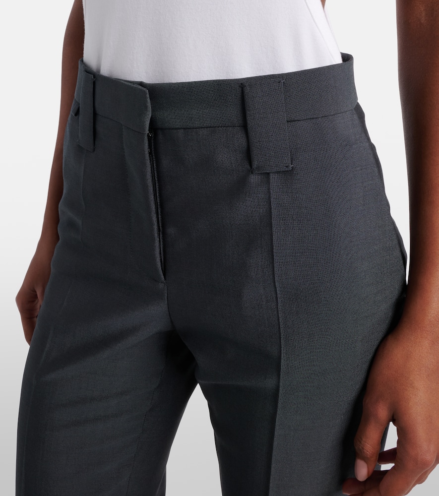 Wool and mohair tapered pants