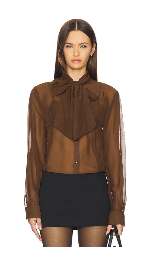 MORE TO COME Cinrella Sheer Top in Black. XS. Also in L, M, S