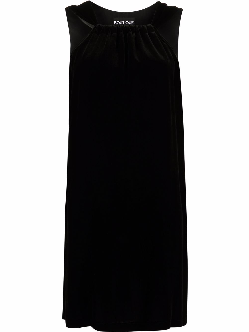 Sleeveless shift mini dress - Black