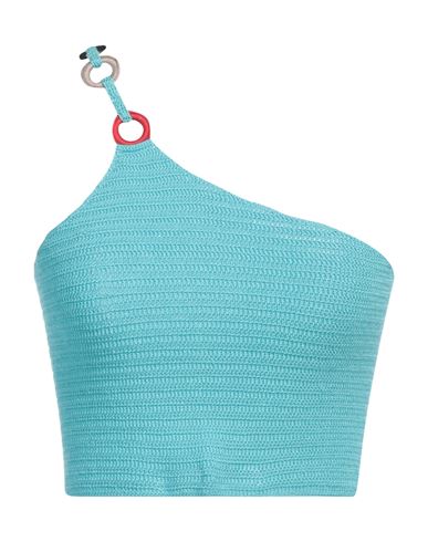 Woman Top Turquoise Size S Hypoallergenic microfibre, Elastic fibres