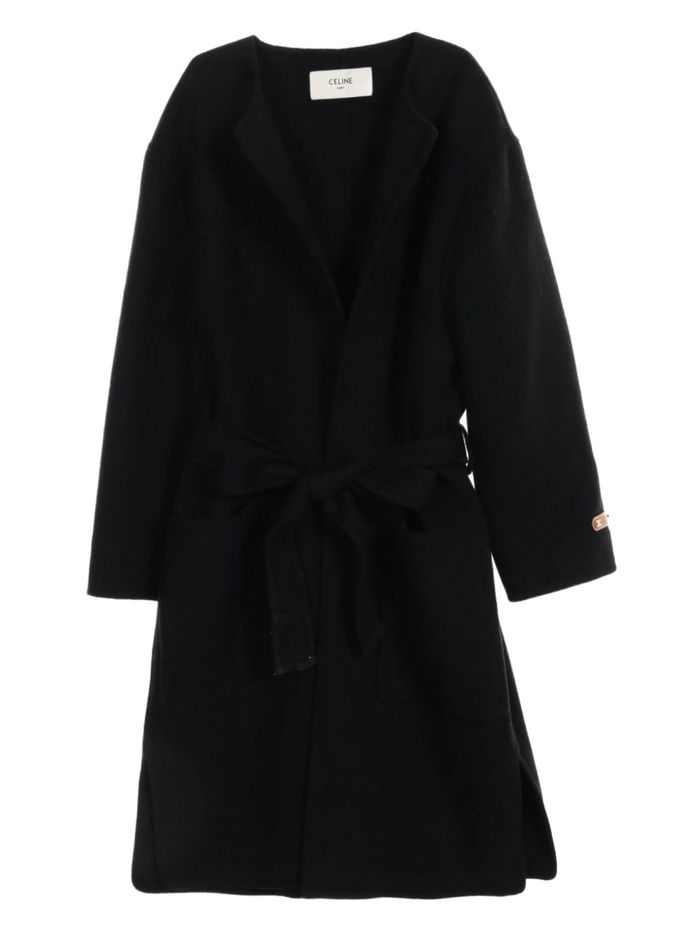 2010s cashmere coat - Black