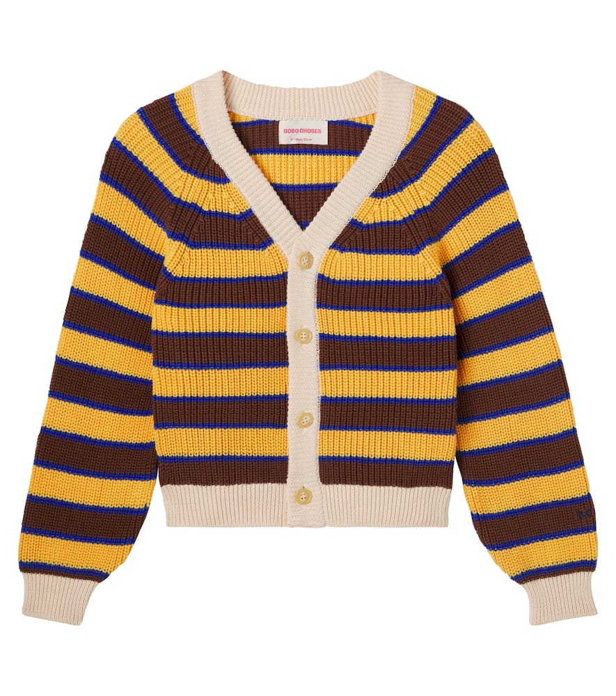 Striped cotton cardigan