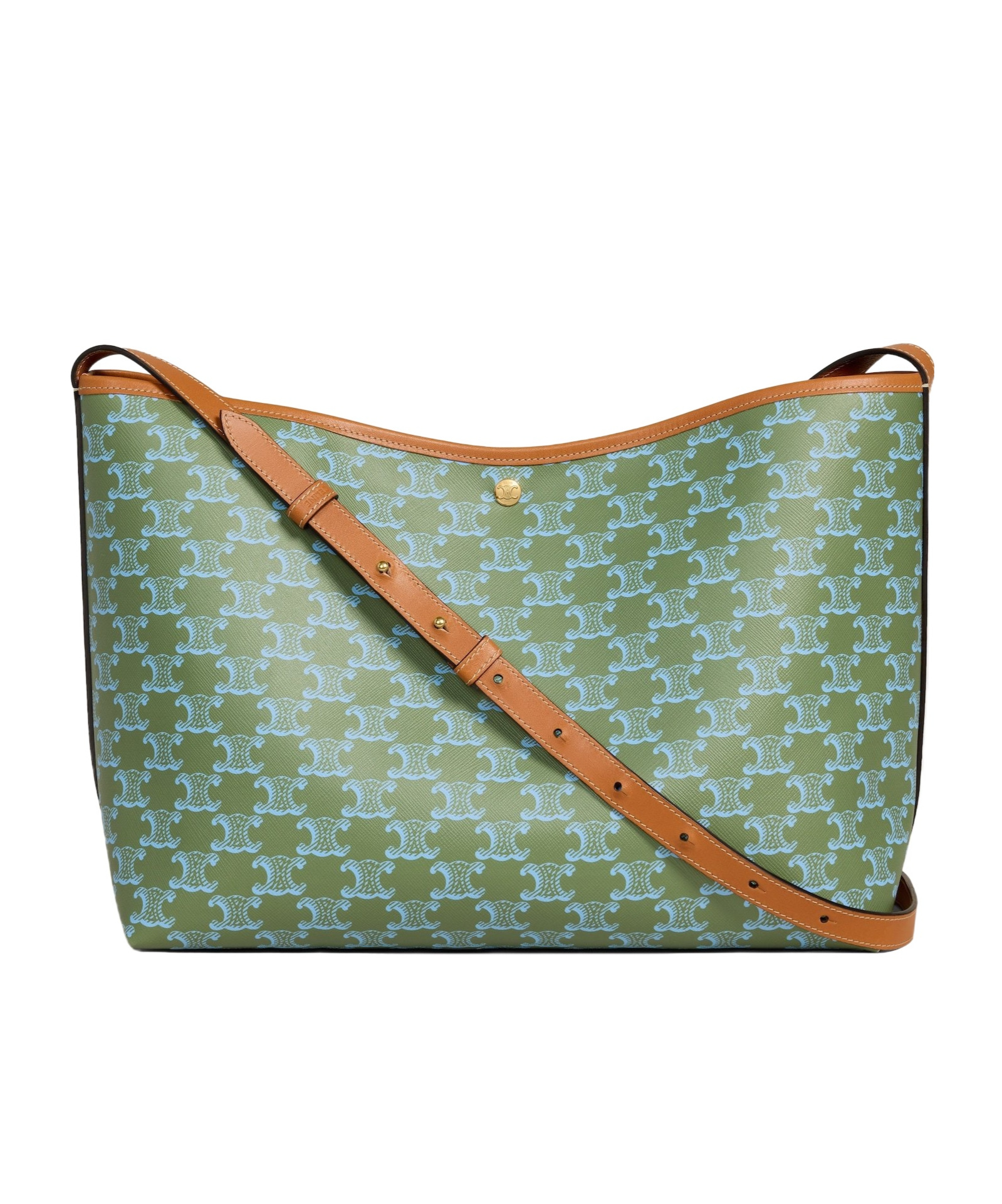 SOFT SHOPPER BAG IN TRIOMPHE CANVAS AND CALFSKIN