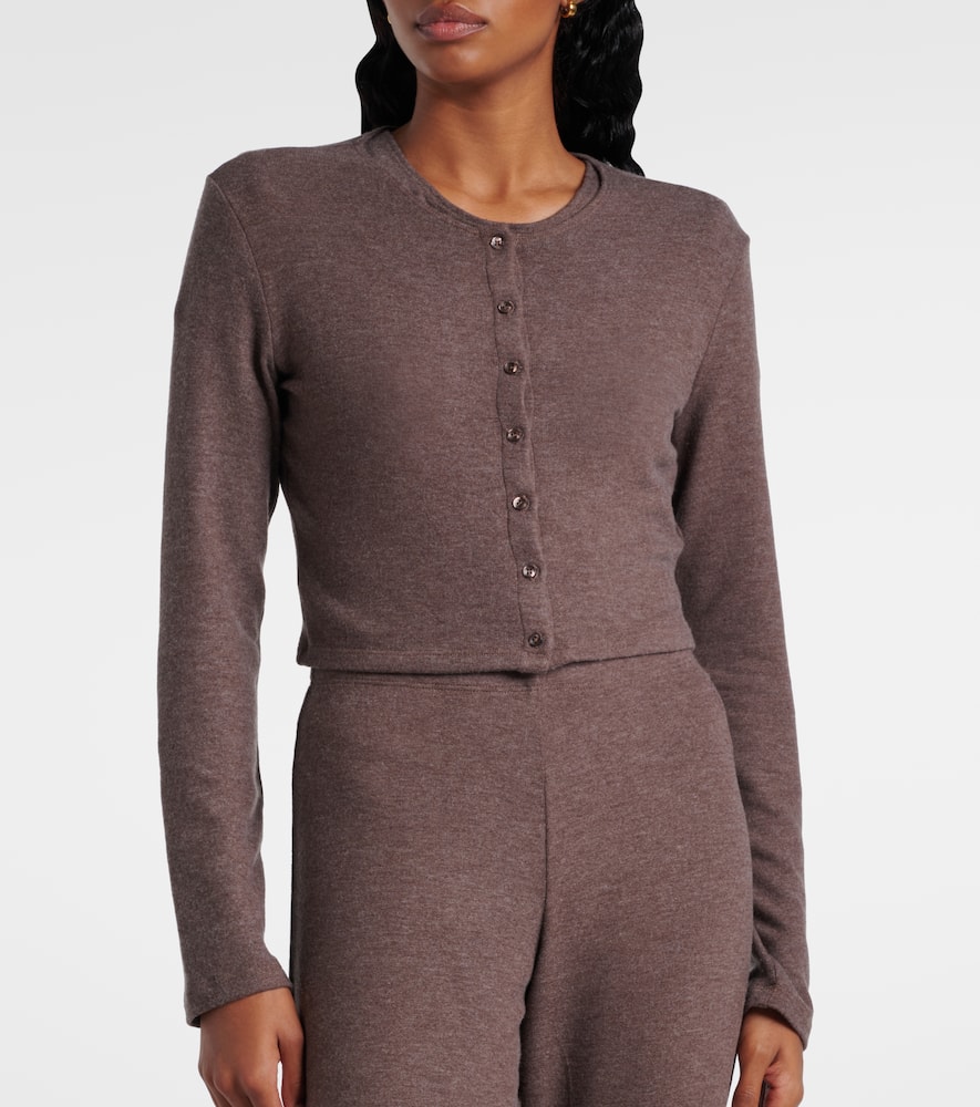 Lauren cropped jersey cardigan