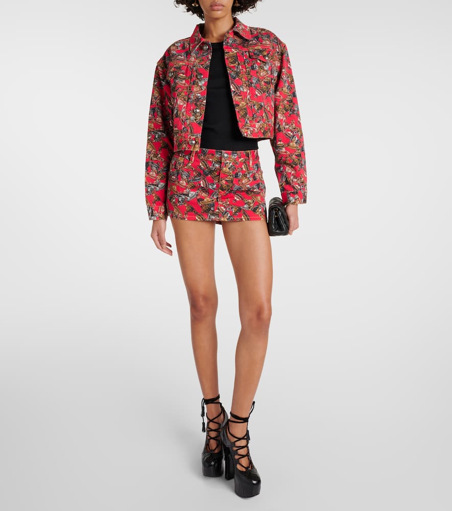 Vivienne Westwood Printed cropped denim jacket