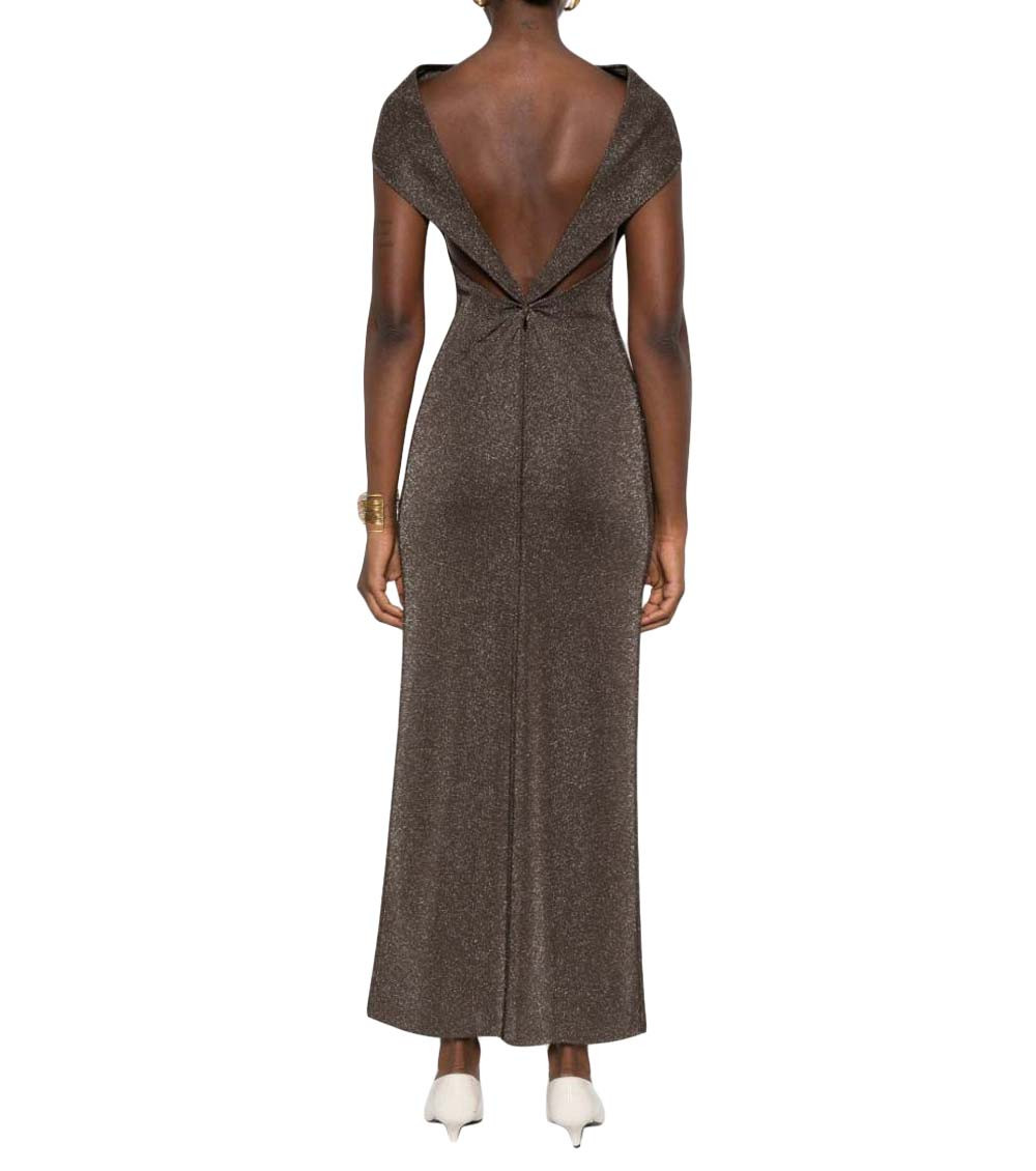 Max Mara - knit maxi dress open back