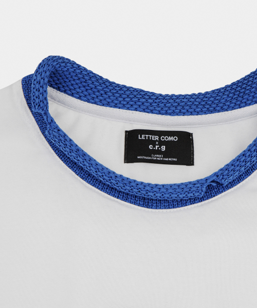 Mariner Crewneck Ringer Short Sleeve T-Shirt Blue