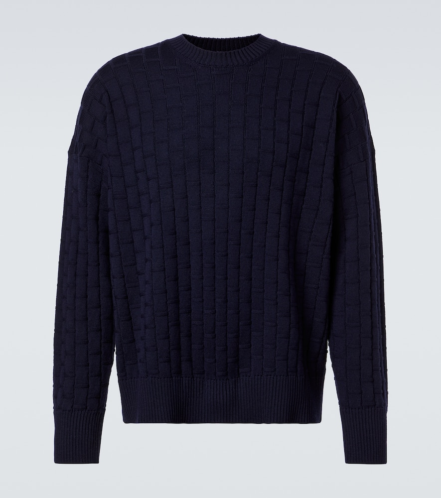 Ribbed-knit wool sweater
