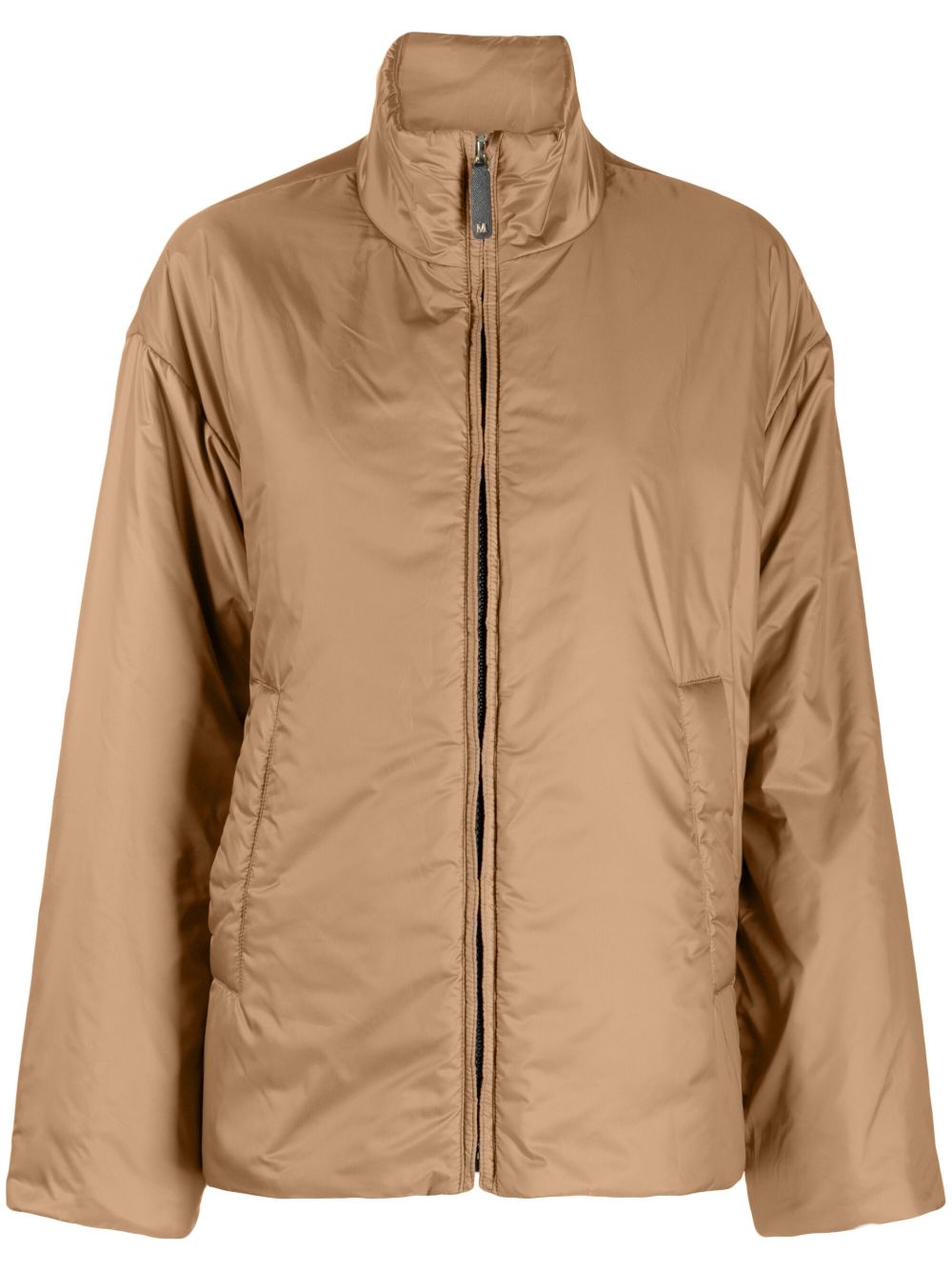 High-neck padded jacket - Brown