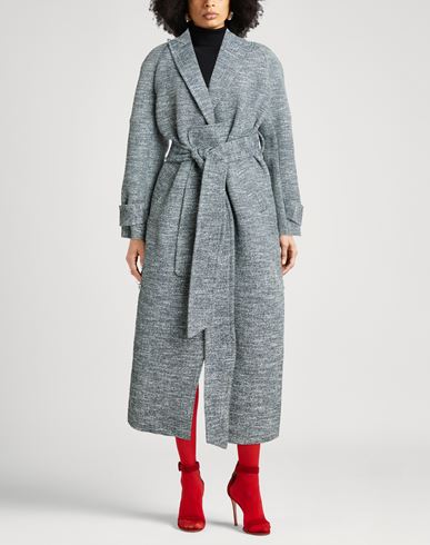 Woman Coat Grey Size 4 Polyester, Cotton